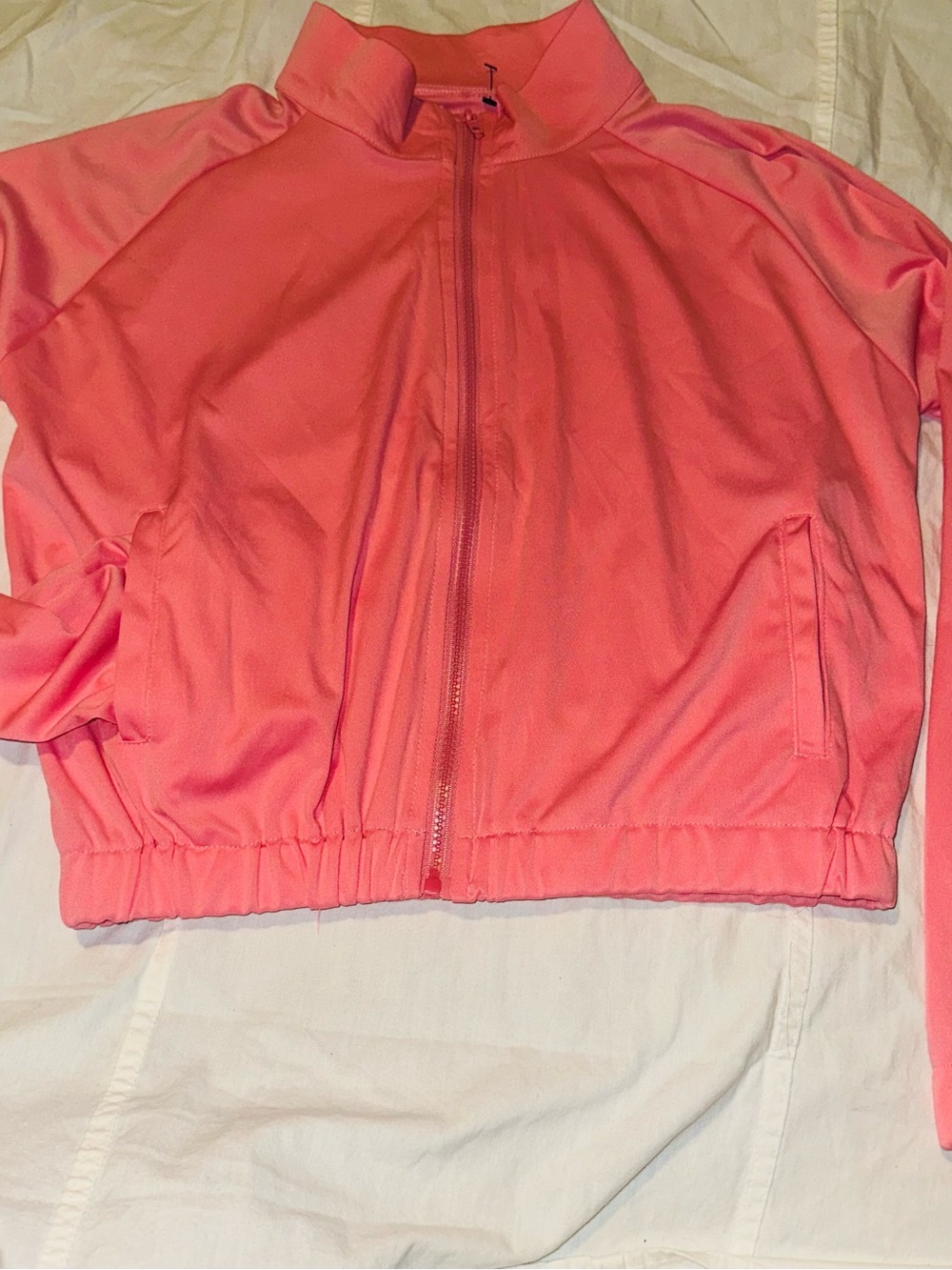 Pink Full Zip Track Jacket Women’s Plus Size 1X